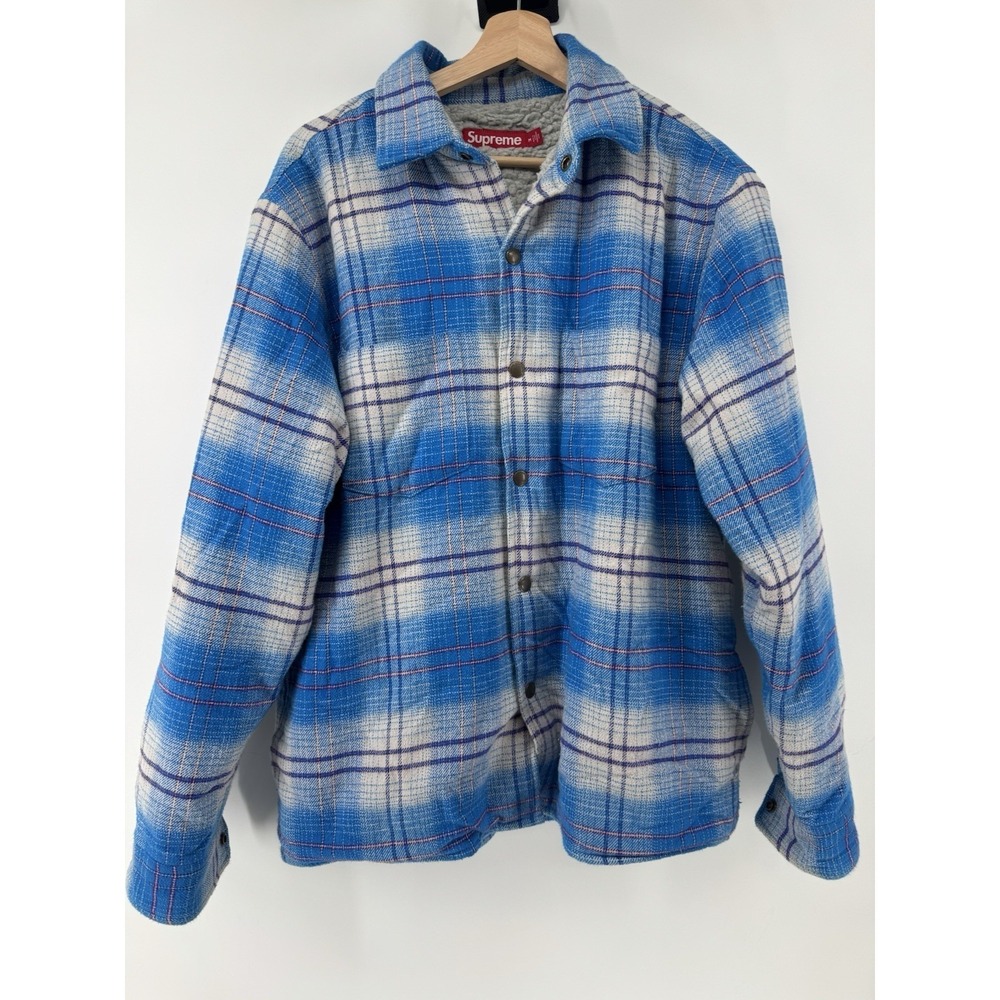 Supreme Lined Flannel Snap Shirt Size Medium